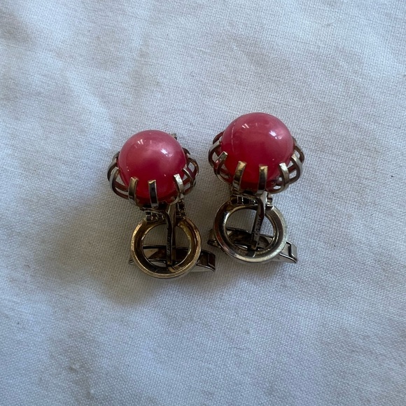 Elegant antique  Pink and Gold Cufflinks - Picture 1 of 5